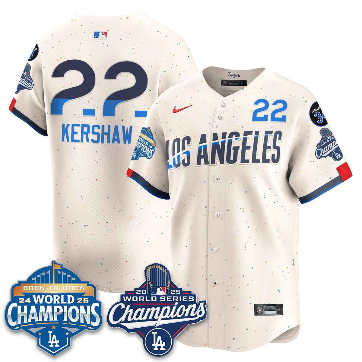 LAD 2025 World Series Champions Jersey - All Stitched N2