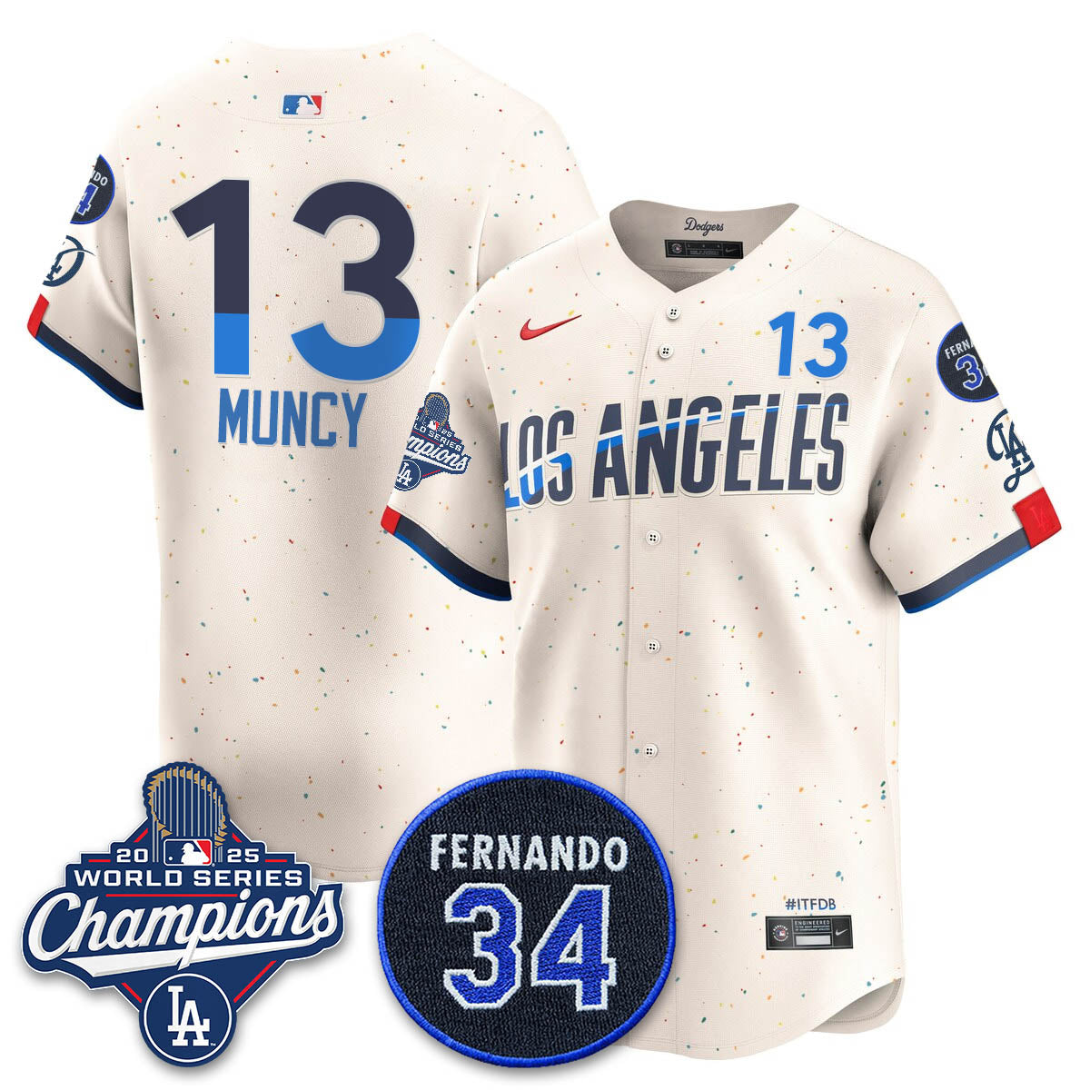 LAD 2025 World Series Champions Jersey - All Stitched