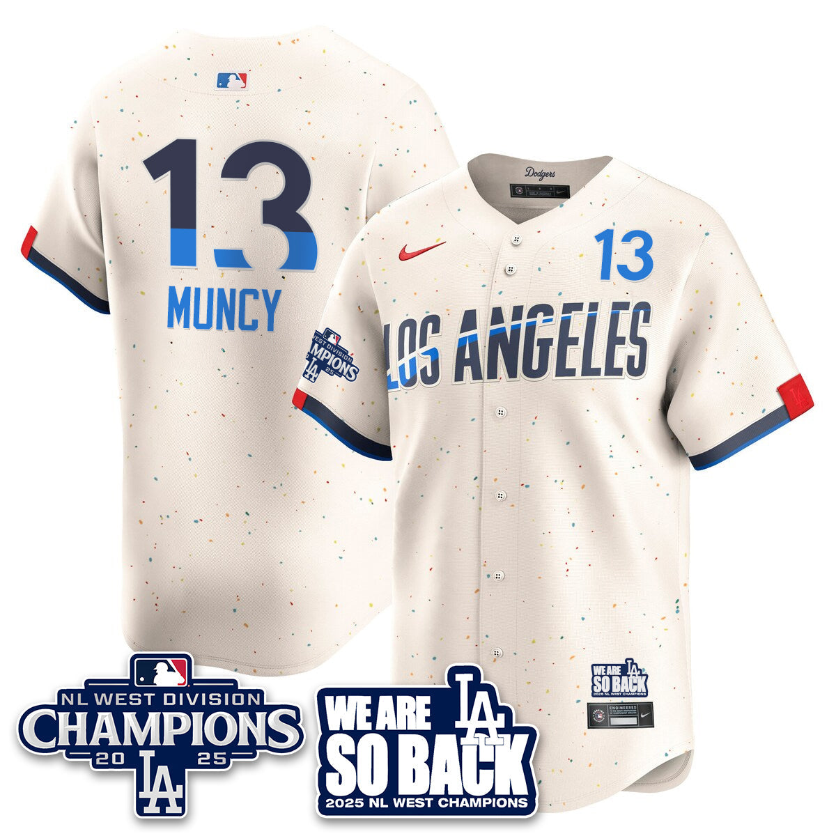 LAD 2025 NL West Division Champions Jersey - All Stitched