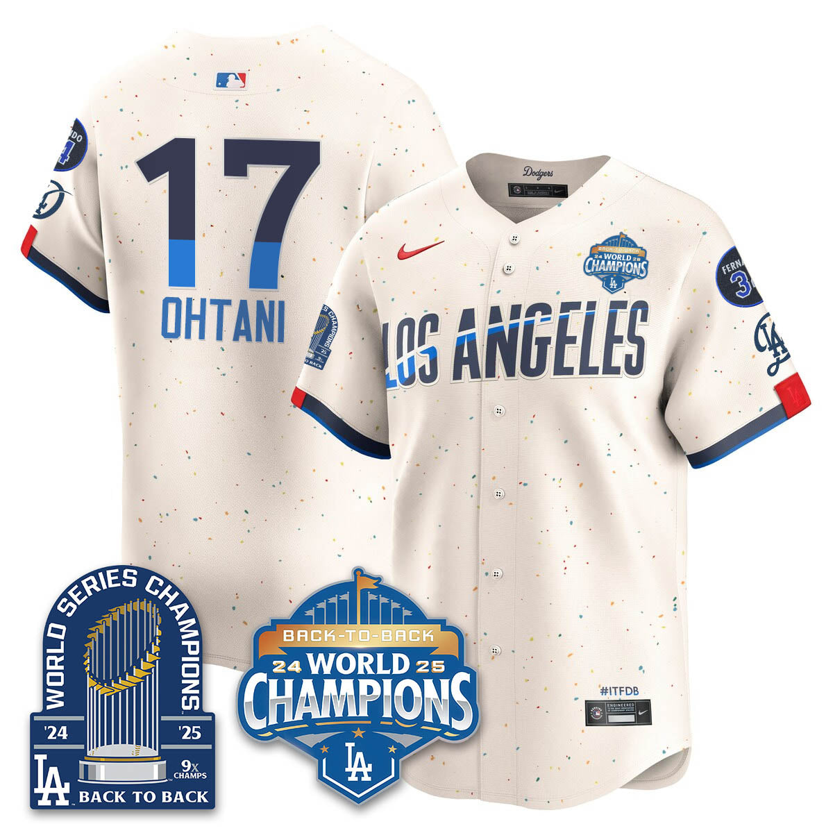 LAD 2025 World Series Champions Jersey - 9x Champs - All Stitched N2