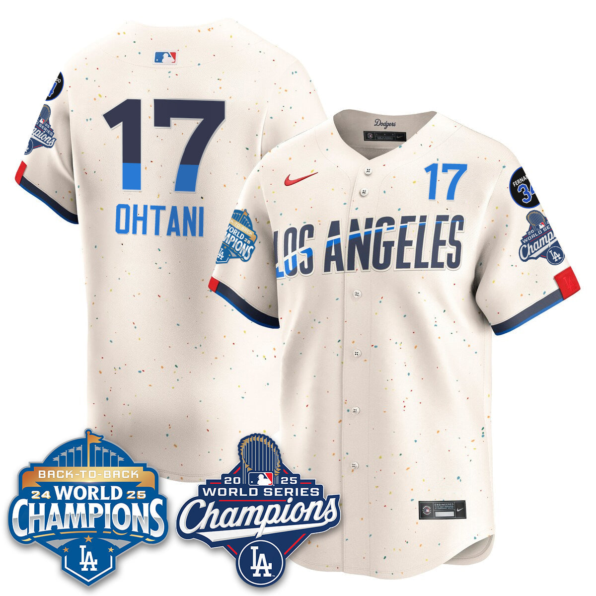 LAD 2025 World Series Champions Jersey - All Stitched N2