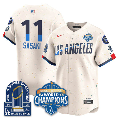 LAD 2025 World Series Champions Jersey - 9x Champs - All Stitched N2