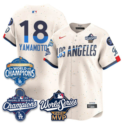 Yoshinobu Yamamoto LAD 2025 World Series MVP Jersey - All Stitched