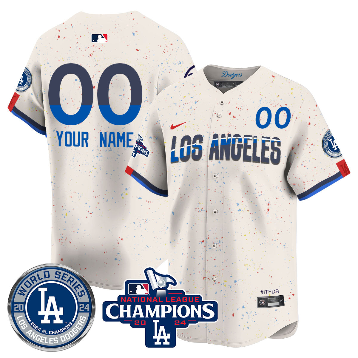 LAD World Series NL Champions Custom Jersey - All Stitched