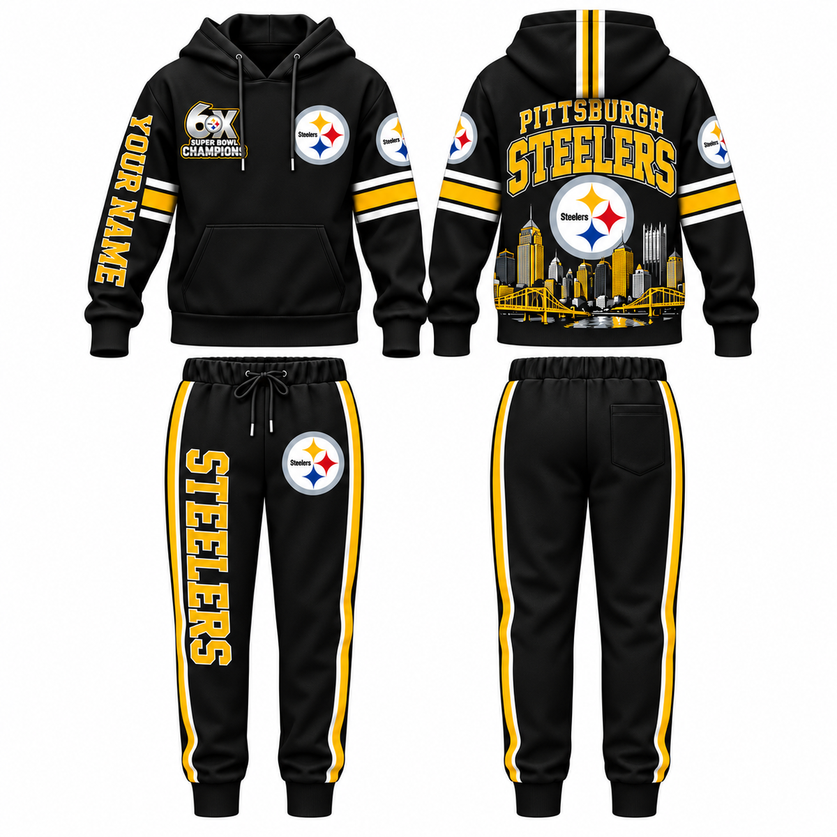 PIT Streetwear Custom Hoodie Pants Set - Printed