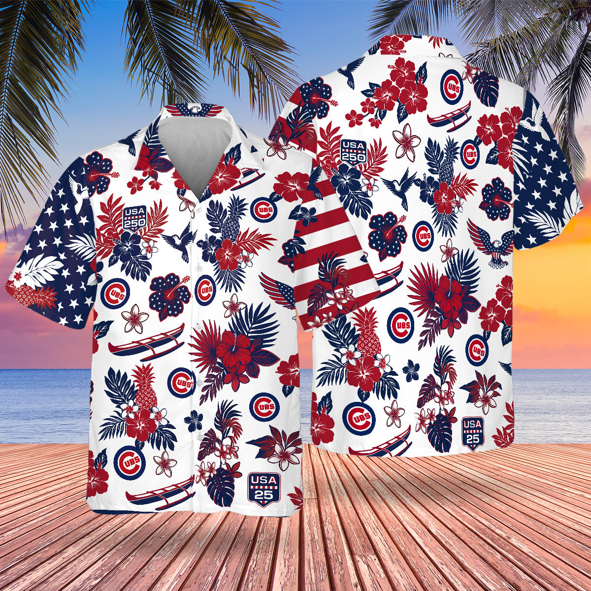 CHC Special Semiquincentennial Hawaiian Design Button Shirt V2
