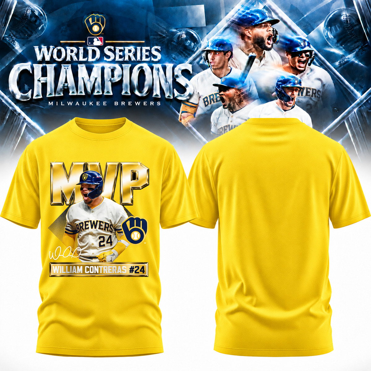 MIL World Series Champions One Side T-Shirt - Printed V24