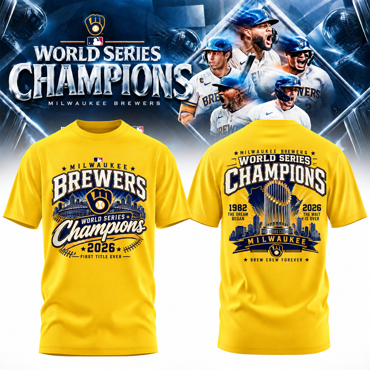 MIL World Series Champions Two Sides T-Shirt - Printed V11
