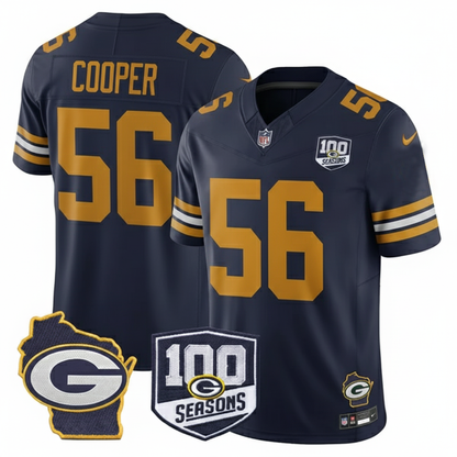 GB 100th Season & Home Patch Vapor Limited Jersey - All Stitched