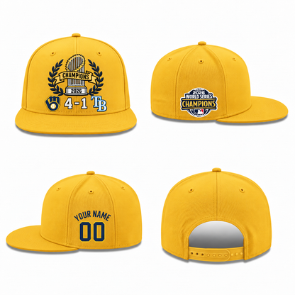 MIL 2026 World Series Champions Personalized Snapback Cap - Printed V7