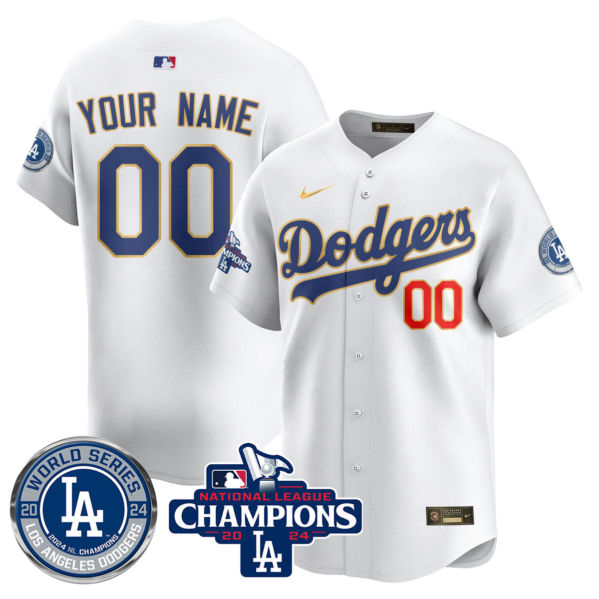 LAD World Series NL Champions Custom Jersey - All Stitched