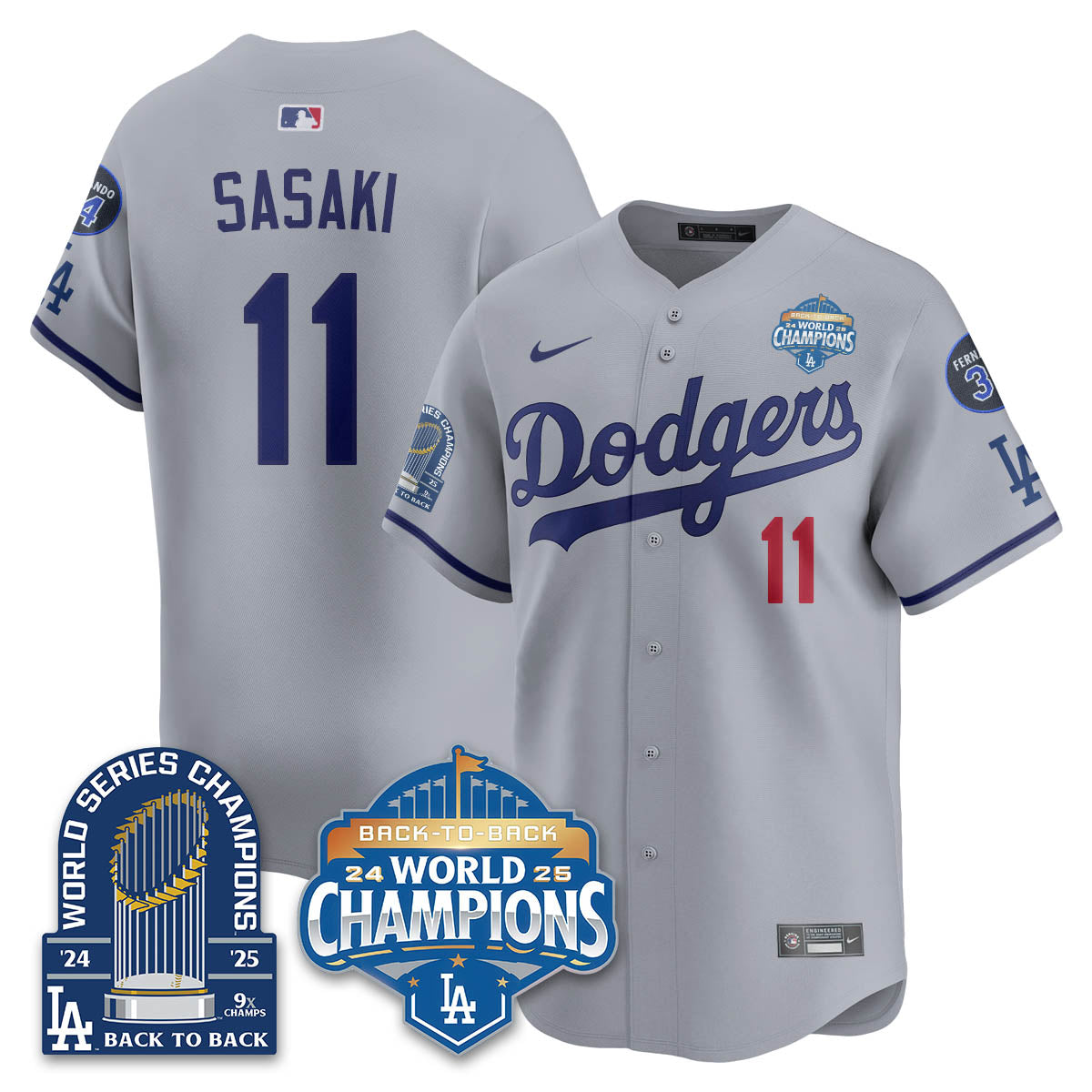LAD 2025 World Series Champions Jersey - 9x Champs - All Stitched N2