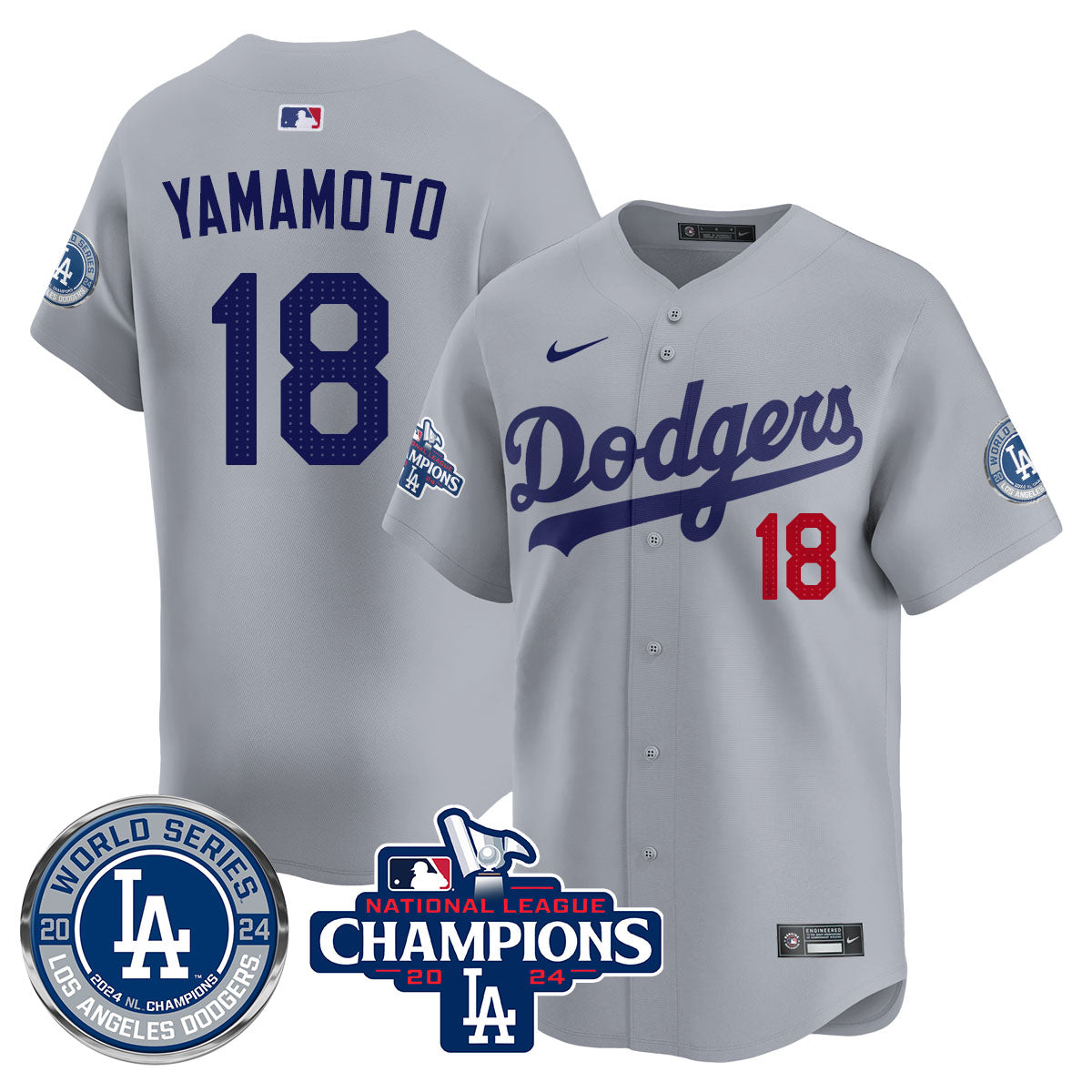 LAD World Series NL Champions Jersey - All Stitched
