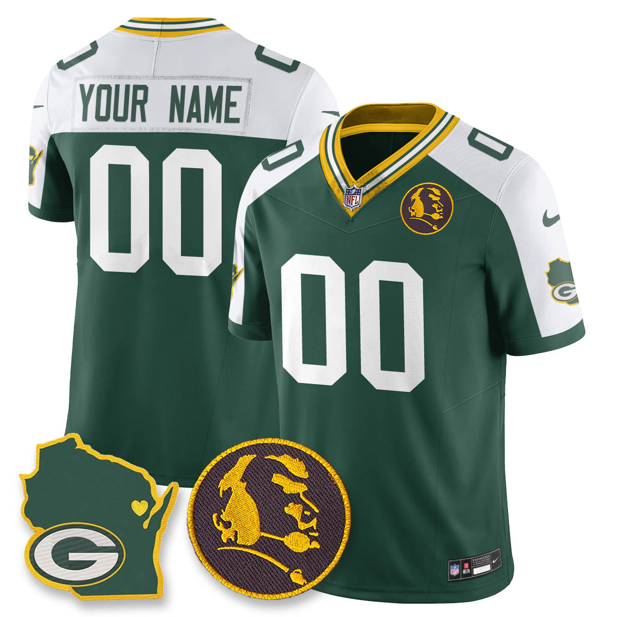 GB Vapor Limited Custom Jersey - John Madden Patch - All Stitched