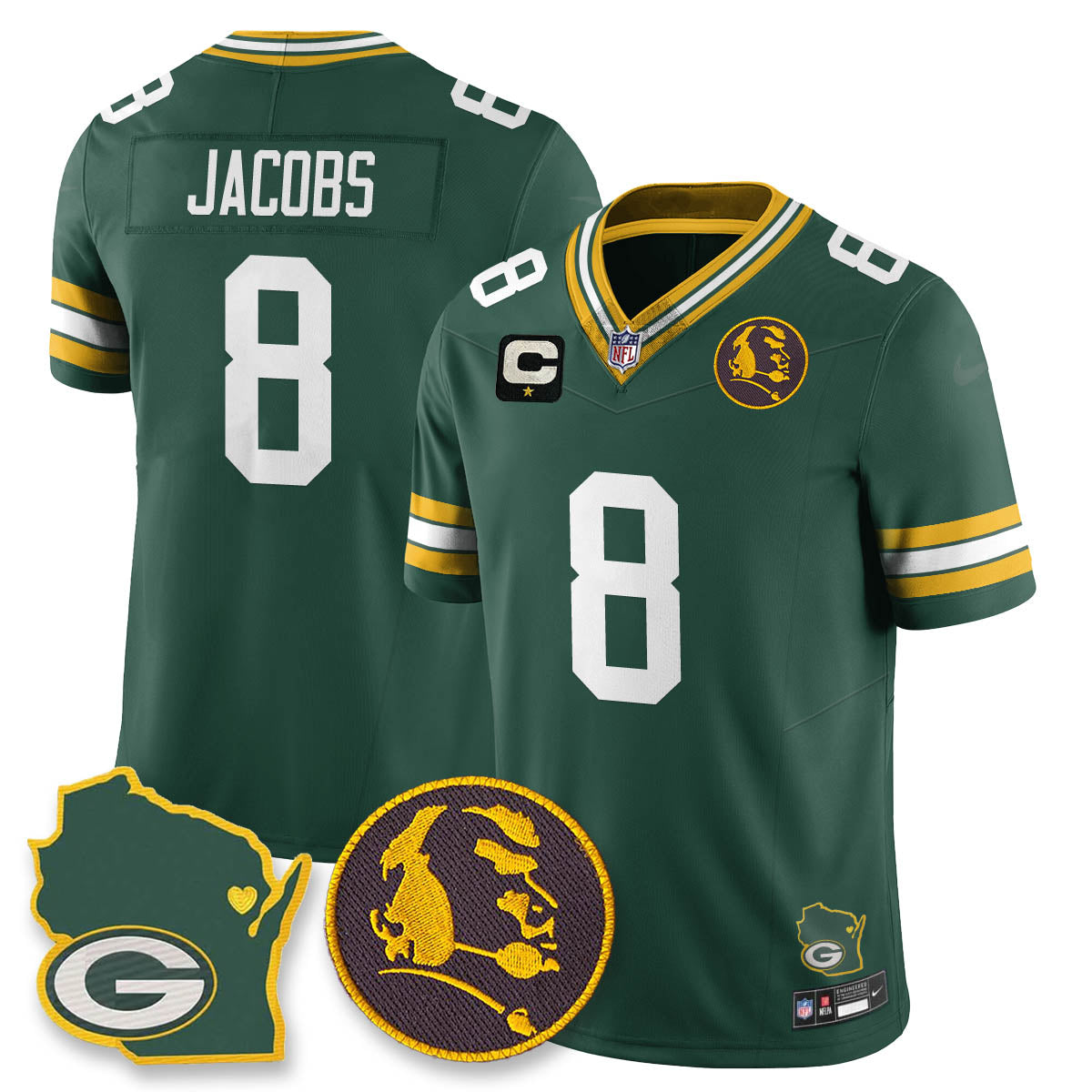 GB Vapor Limited Jersey - John Madden Patch - All Stitched