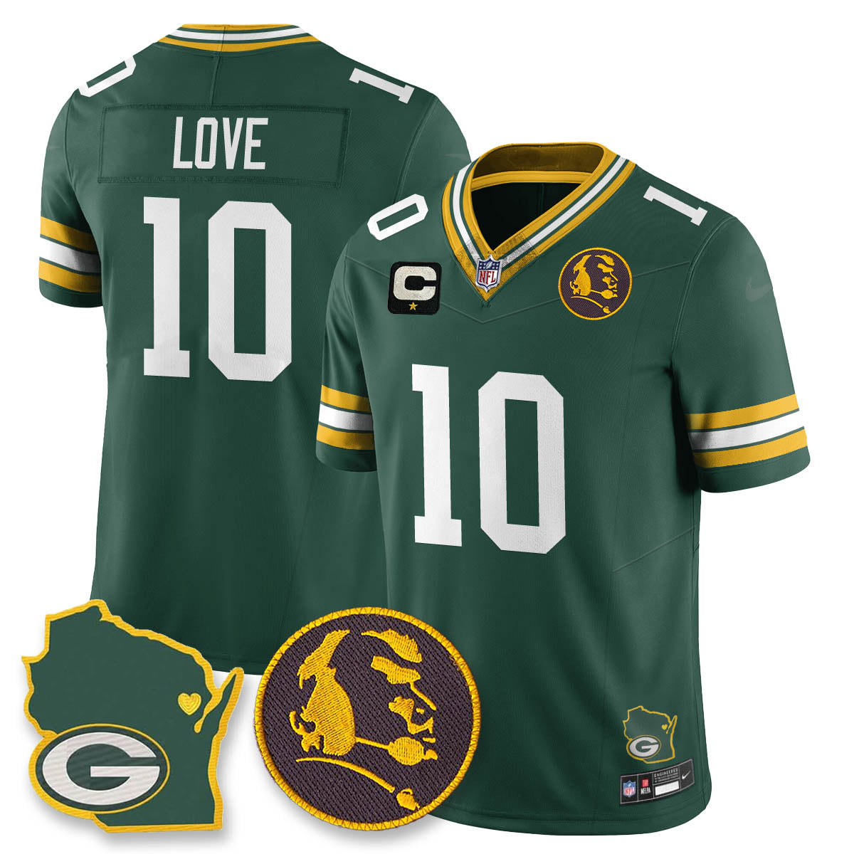 GB Vapor Limited Jersey - John Madden Patch - All Stitched