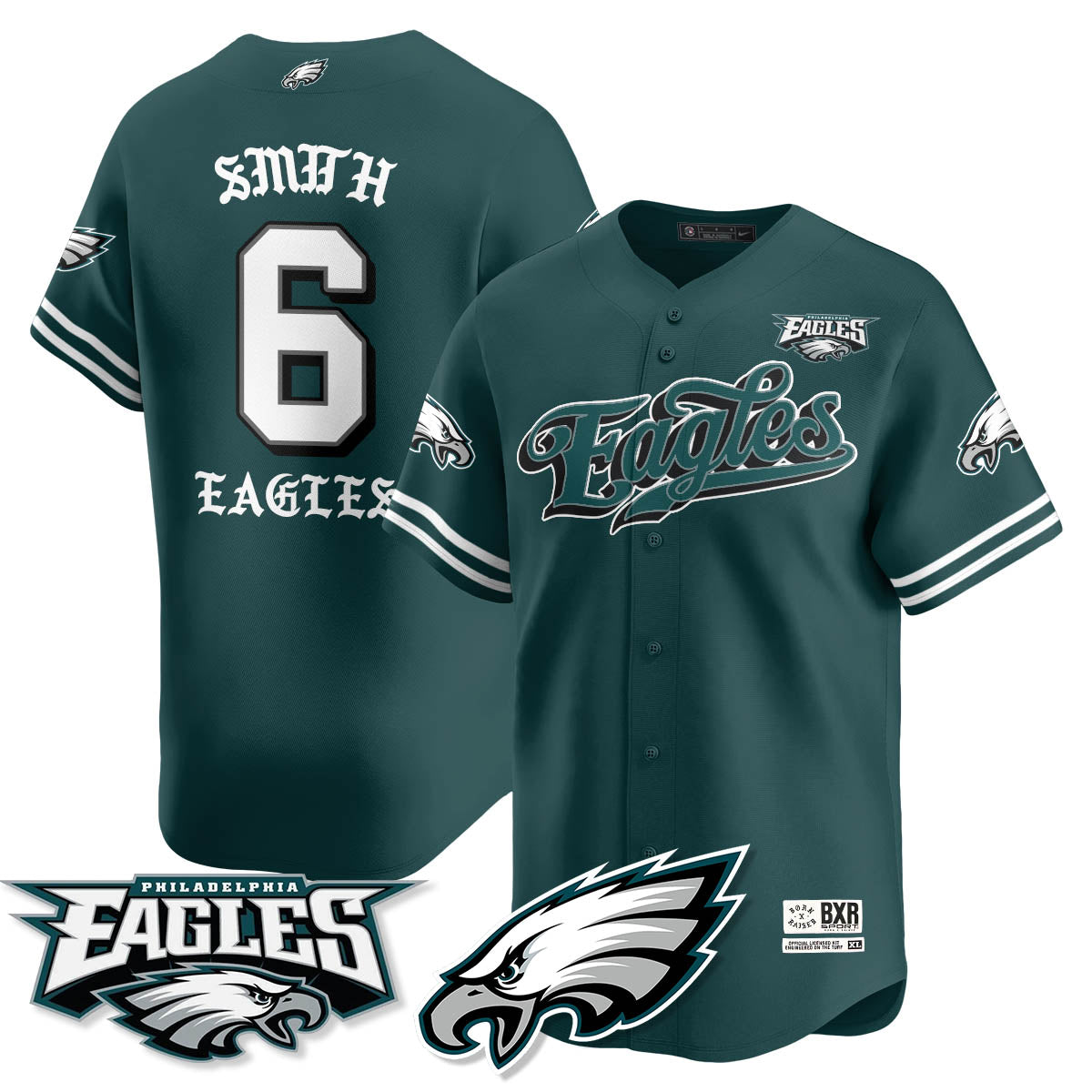 PHI Born x Raised Baseball Jersey - All Stitched