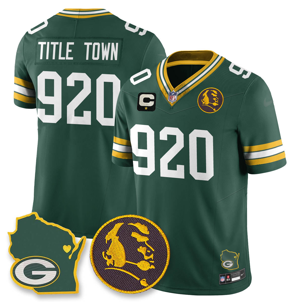 GB Vapor Limited Jersey - John Madden Patch - All Stitched