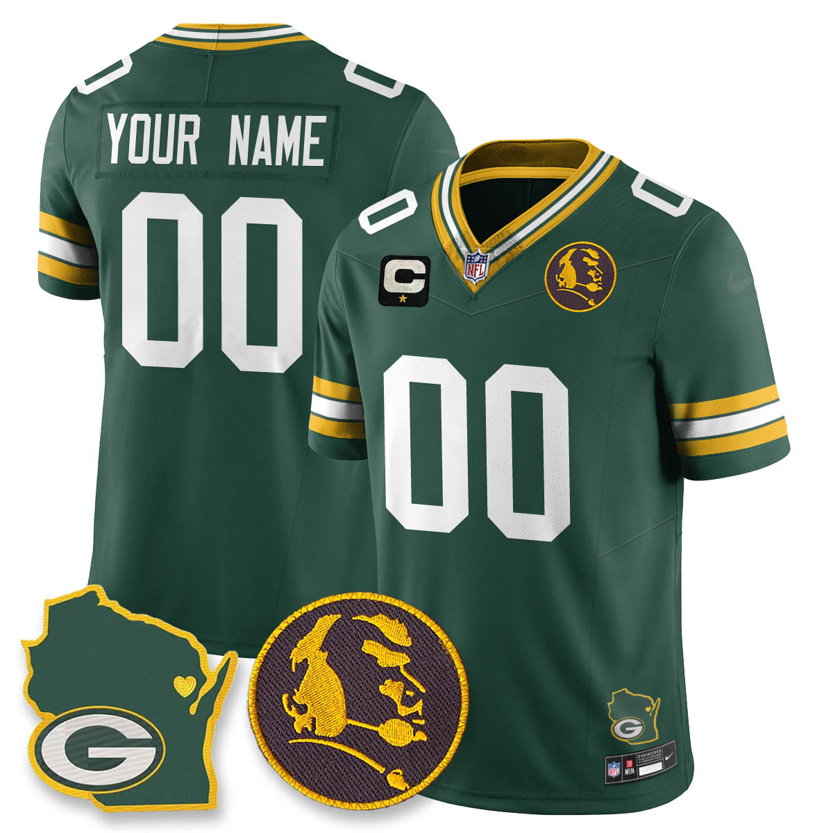 GB Vapor Limited Jersey - John Madden Patch - All Stitched