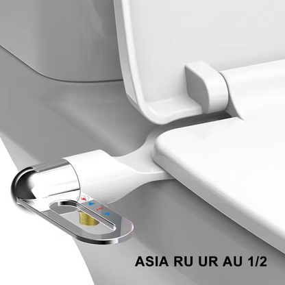 Plastic Toilet Bidet Attachment with Dual Self-Cleaning Nozzles