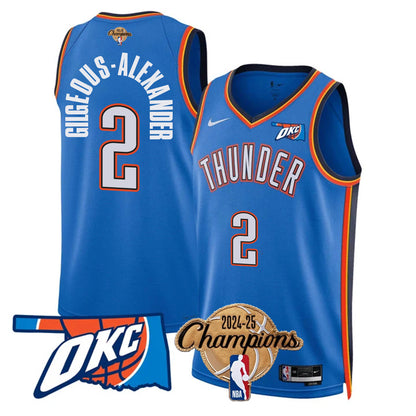 OKC 2024-25 Champions Jersey - All Stitched