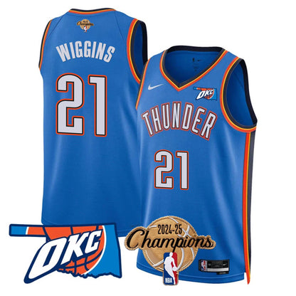 OKC 2024-25 Champions Jersey - All Stitched