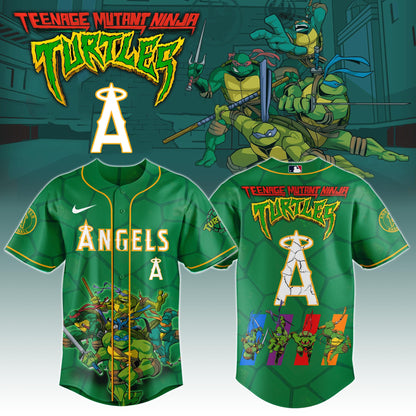 .        Los Angeles Angels x Ninja Turtles Night Game Limited Edition Jersey 2025