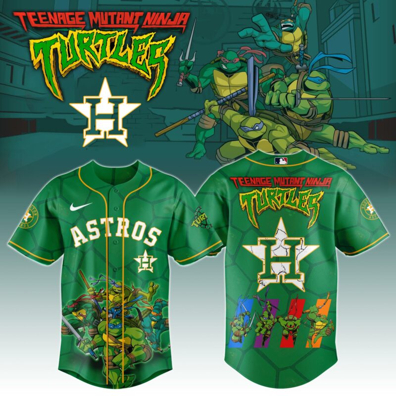 .       Houston Astros x Ninja Turtles Night Game Limited Edition Jersey 2025