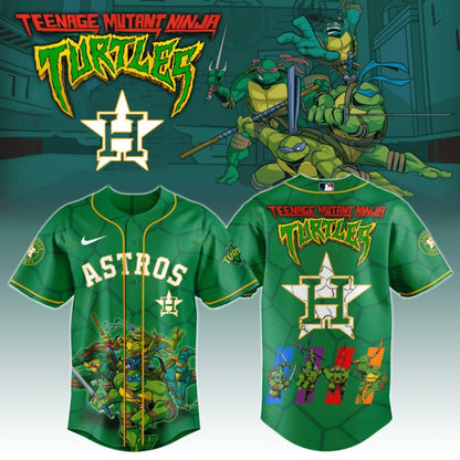 .       Houston Astros x Ninja Turtles Night Game Limited Edition Jersey 2025