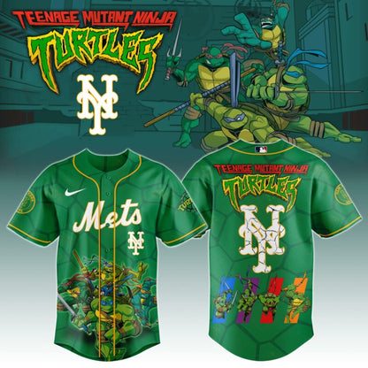 .         New York Mets x Ninja Turtles Night Game Limited Edition Jersey 2025