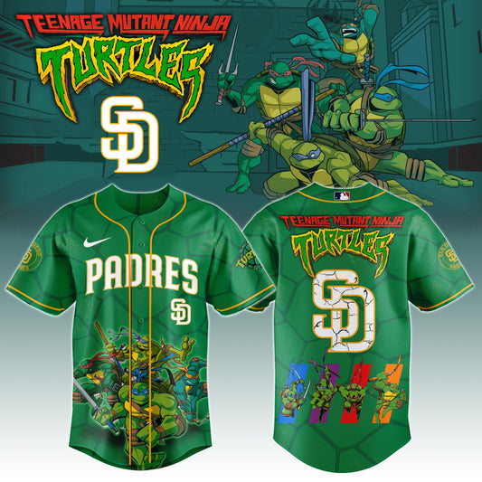.         San Diego Padres x Ninja Turtles Night Game Limited Edition Jersey 2025