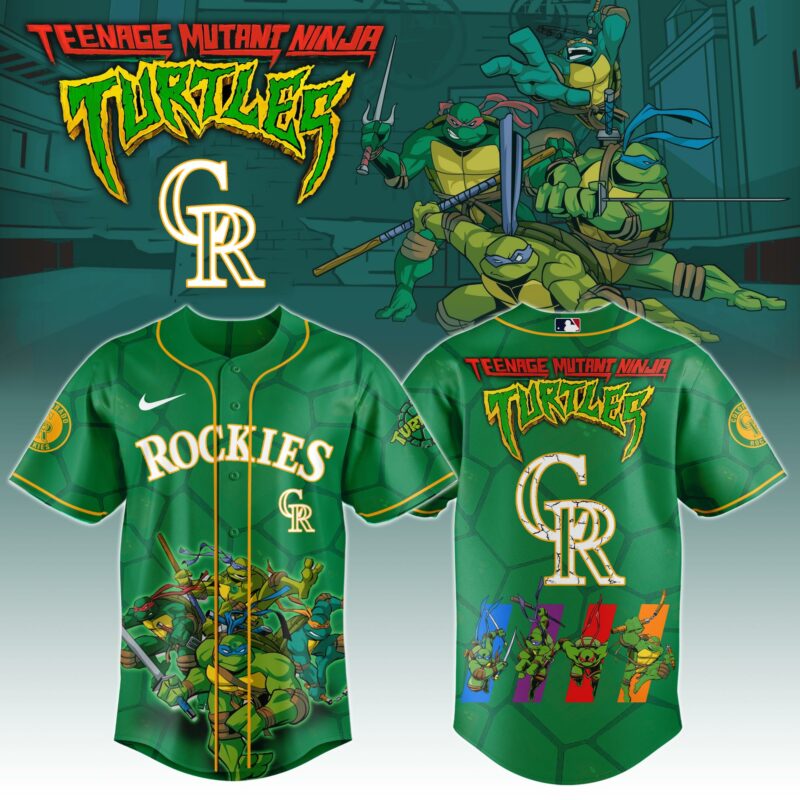 .         Colorado Rockies x Ninja Turtles Night Game Limited Edition Jersey 2025