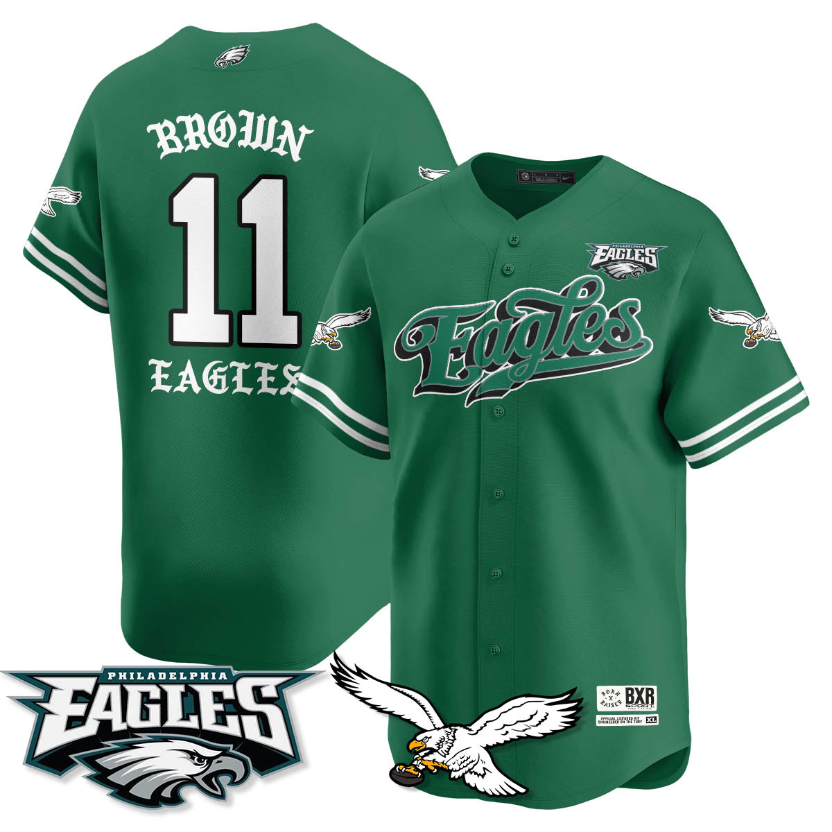 PHI Born x Raised Baseball Jersey - All Stitched