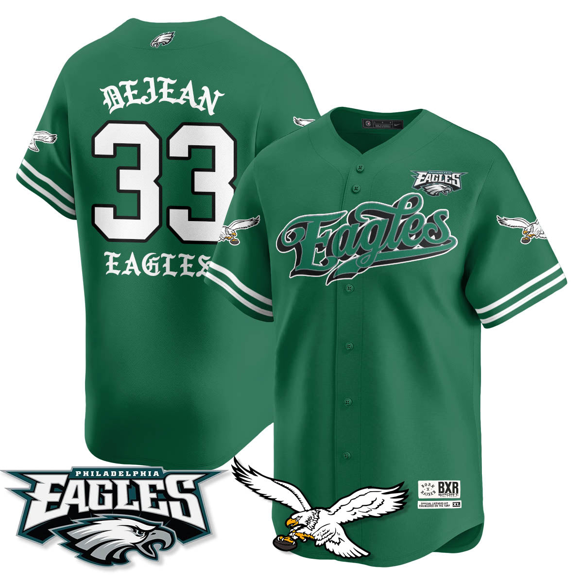 PHI Born x Raised Baseball Jersey - All Stitched