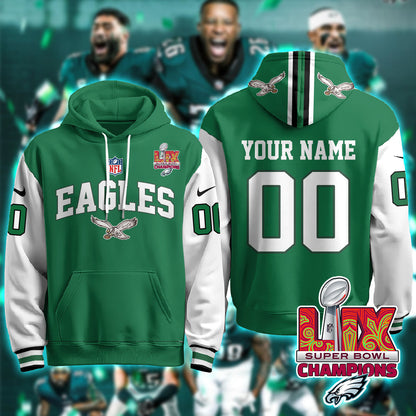 PHI Super Bowl LIX Champions Custom Hoodie
