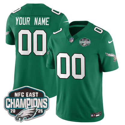 PHI NFC East Champions Vapor Limited Custom Jersey - All Stitched