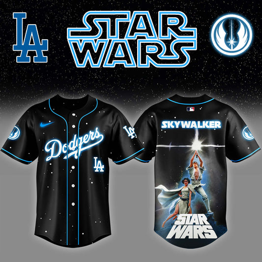 .Los Angeles Dodgers x Stars Wars Luke Skywalker Game Night Baseball Jersey Editions Limited v4