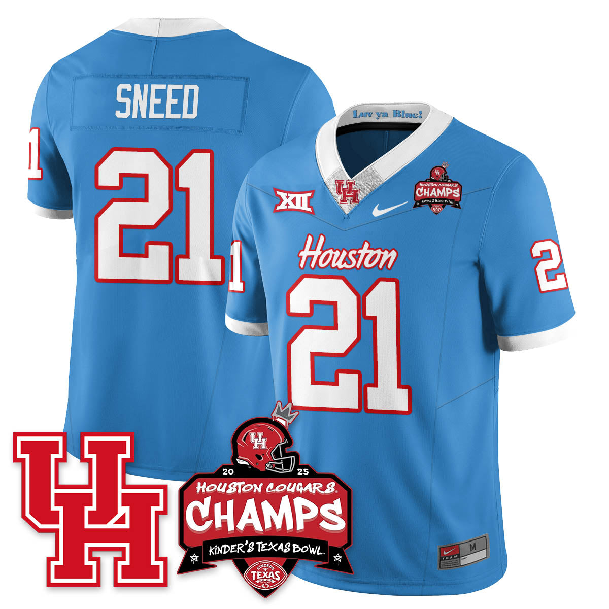 HCG Football 2025 Kinder's Texas Bowl Champions Jersey - All Stitched