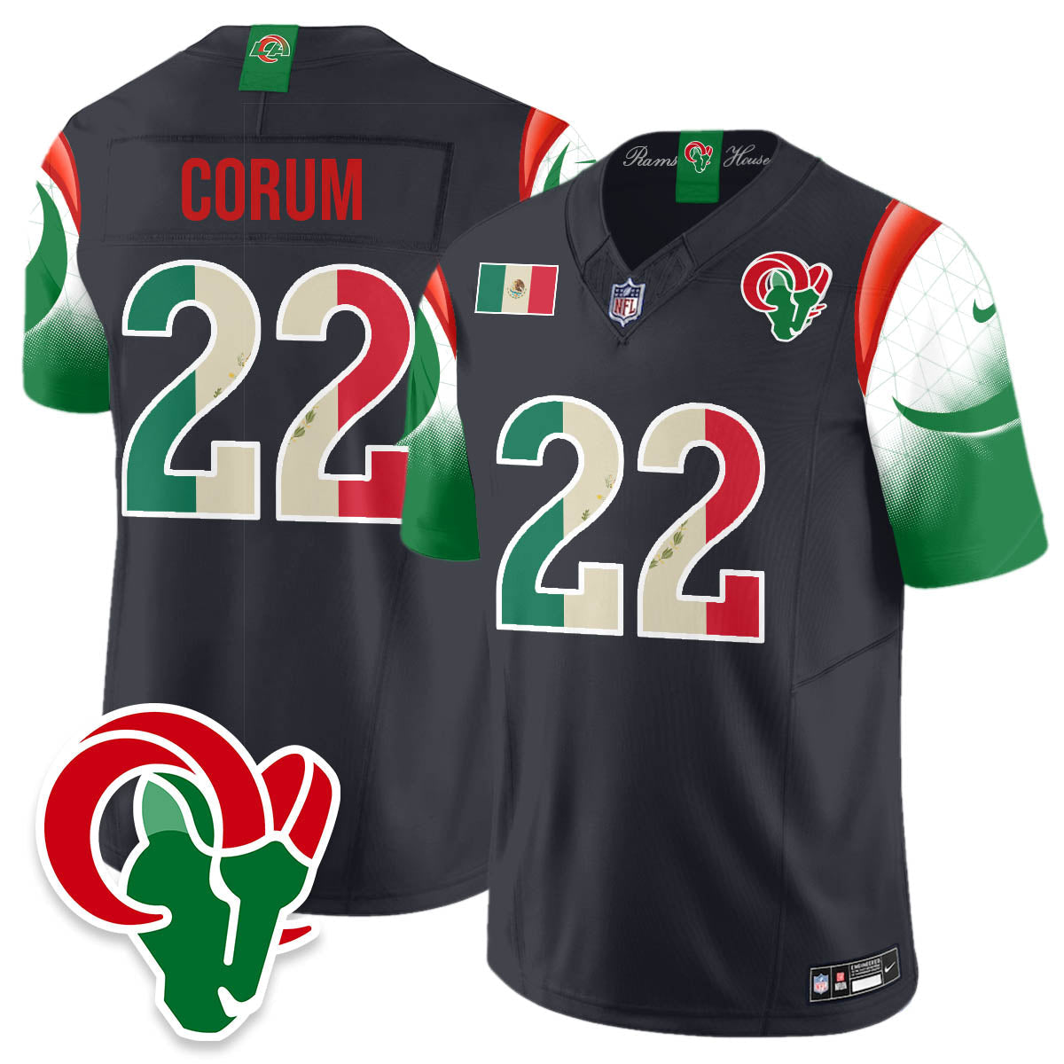 LAR Mexico Vapor Limited Jersey - All Stitched