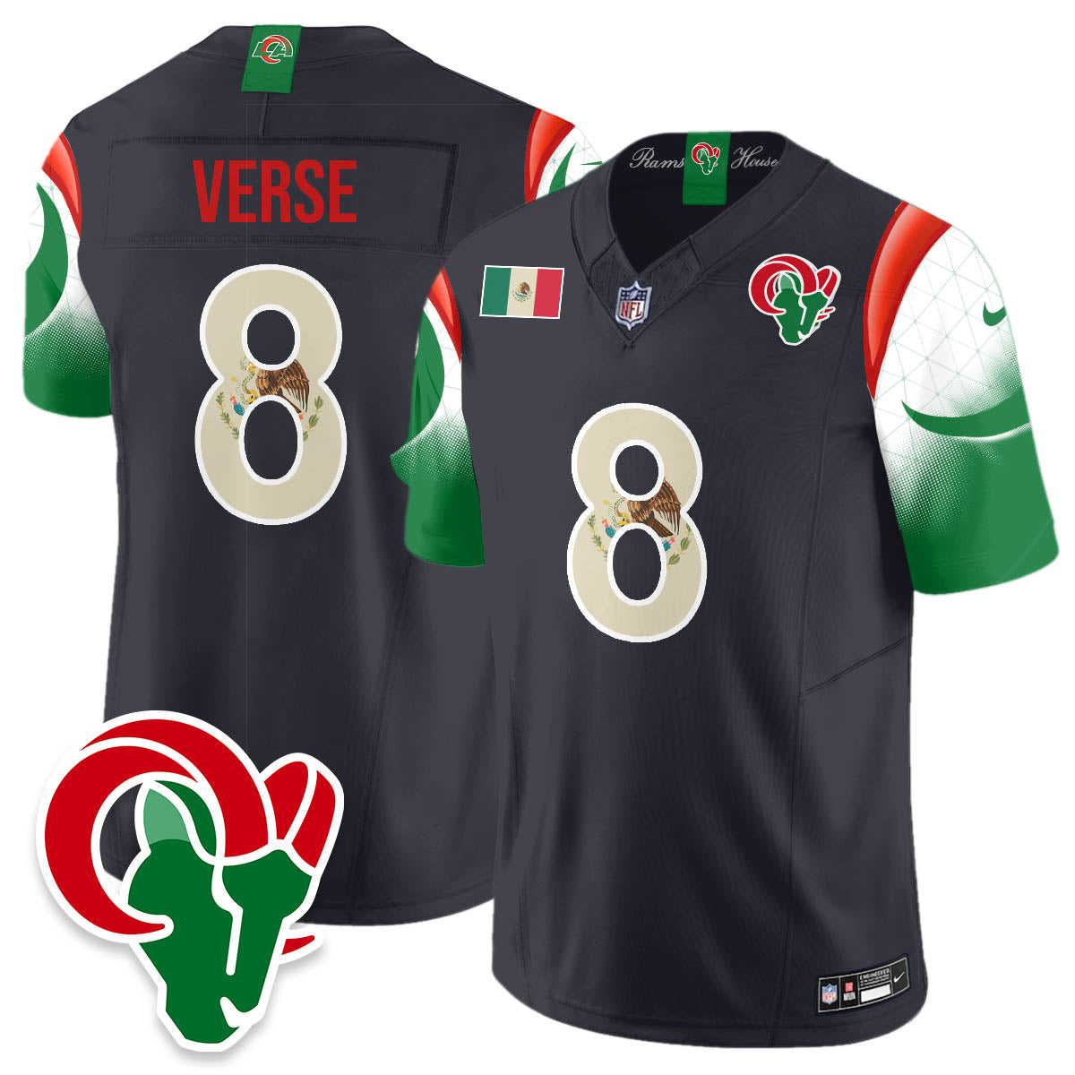 LAR Mexico Vapor Limited Jersey - All Stitched