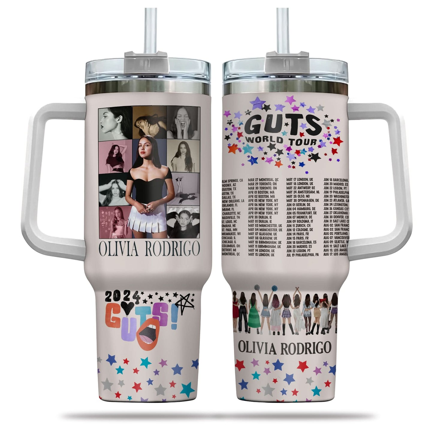 Personalized 40oz Olivia Rodrigo Custom Tumbler TLA61 - Guts World Tour 2024