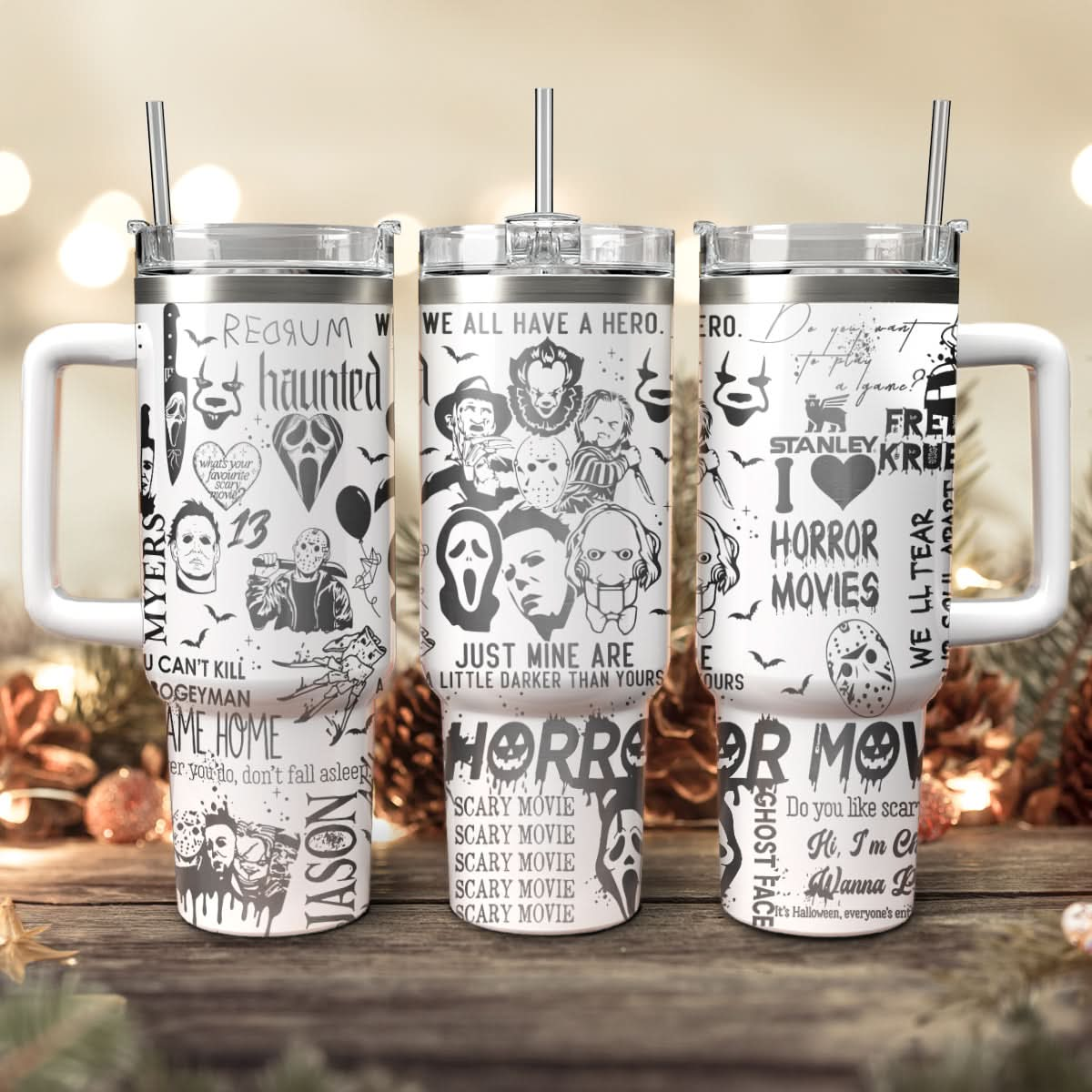 Horror Movies Characters 40oz Tumbler - 409HLHNTB143