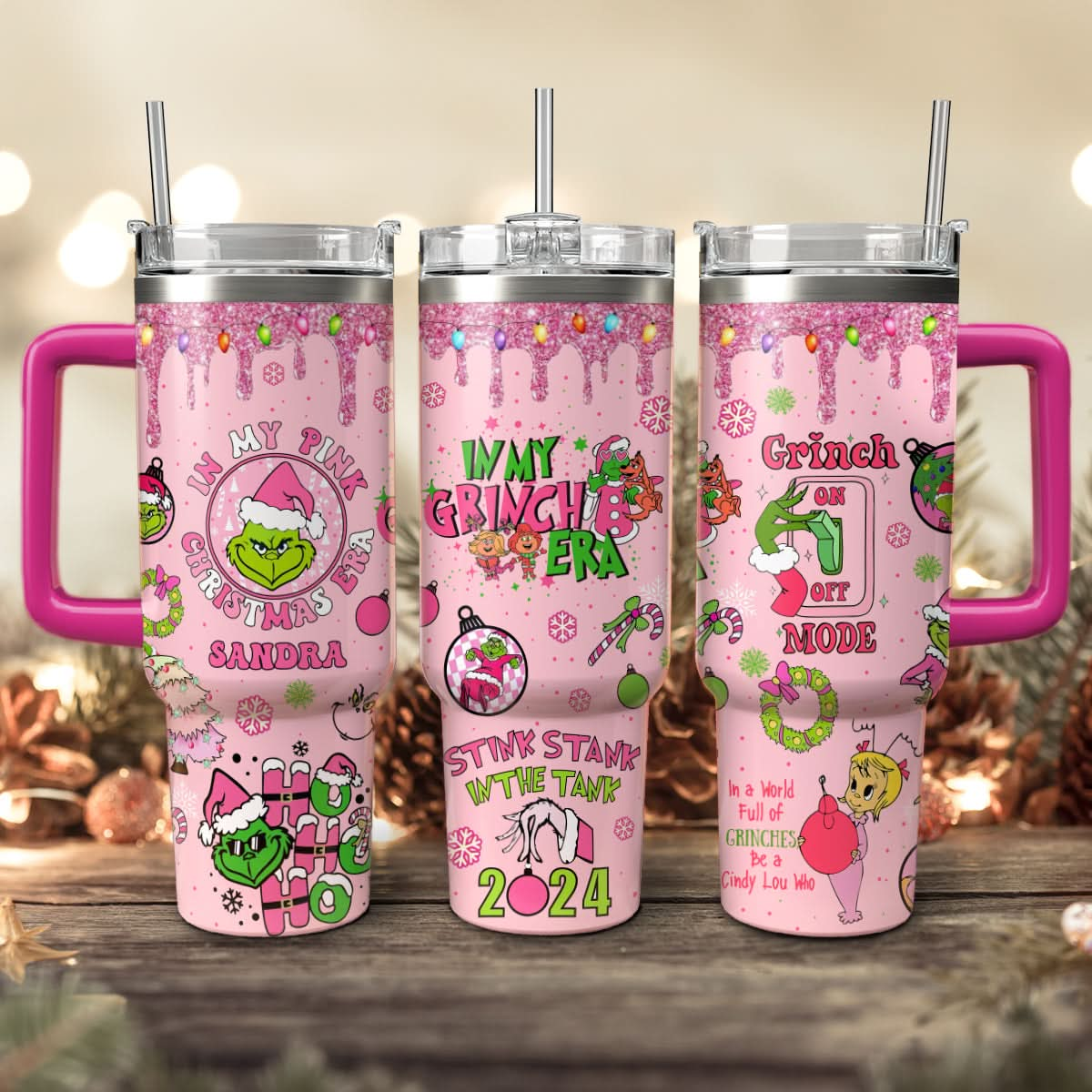 Custom Grinch 40oz Tumbler - 410QAHNTB025