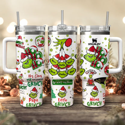 Custom Grinch Family, Gift For Grinch Fan 40oz Tumbler - 410TTHNTB019