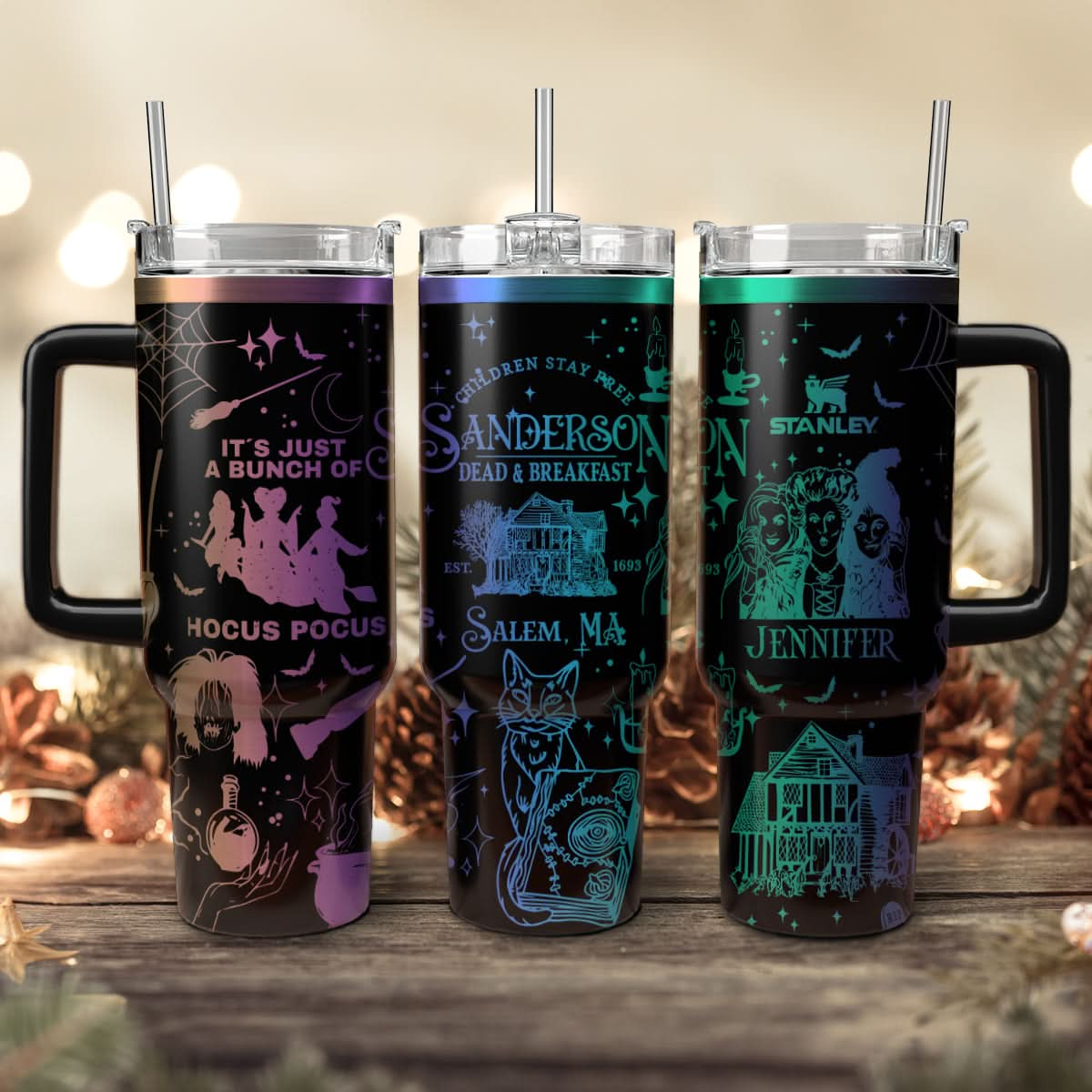 Custom Name Hocus Pocus Sanderson Sisters 40oz Tumbler - 409HLHNTB136