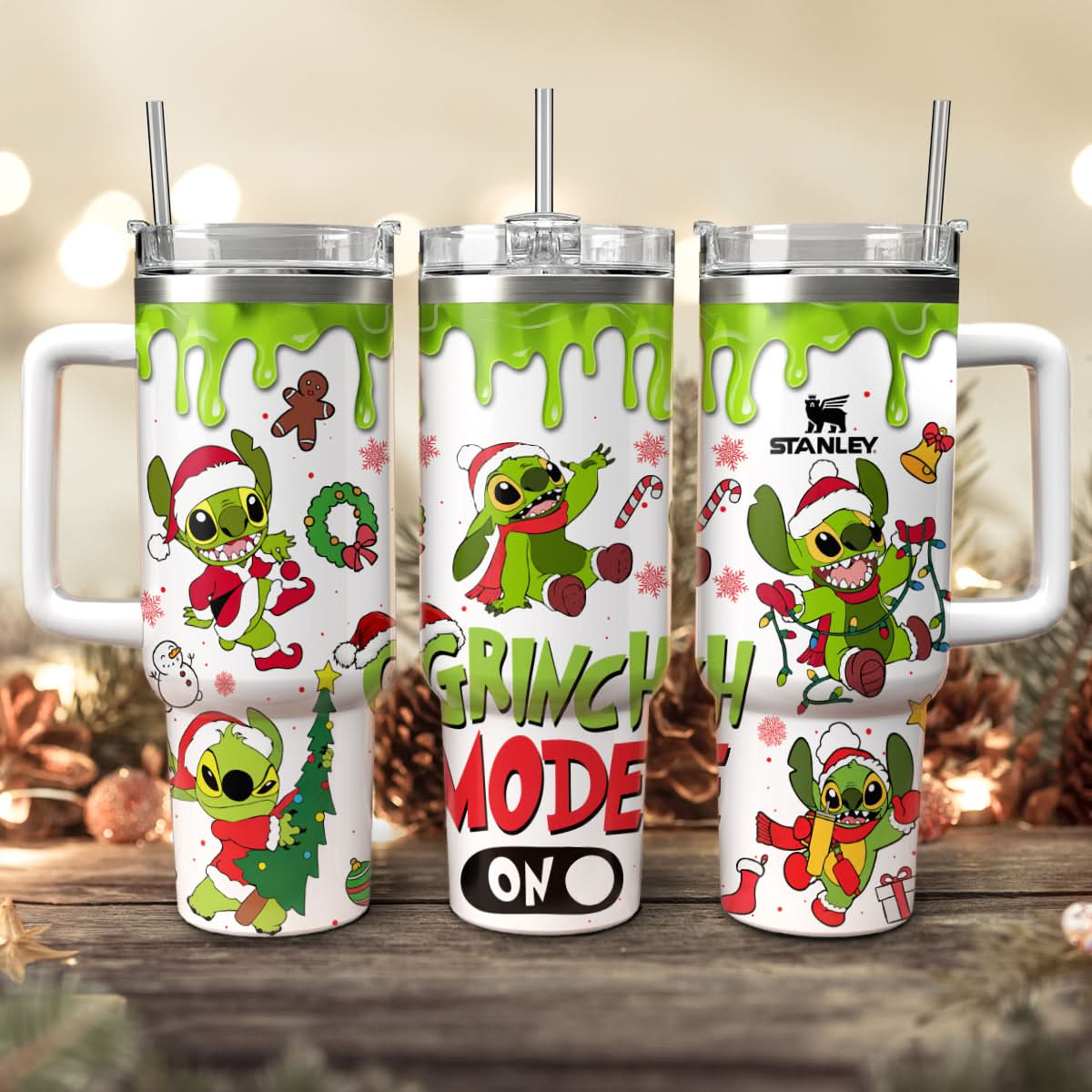 Stitch Grinch Movie 40oz Custom Tumbler - 410TTHNTB007