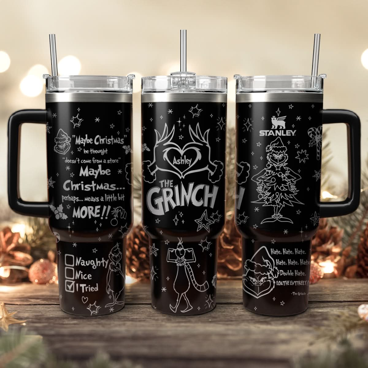 Custom Grinch Movie 40oz Tumbler - 410QAHNTB004