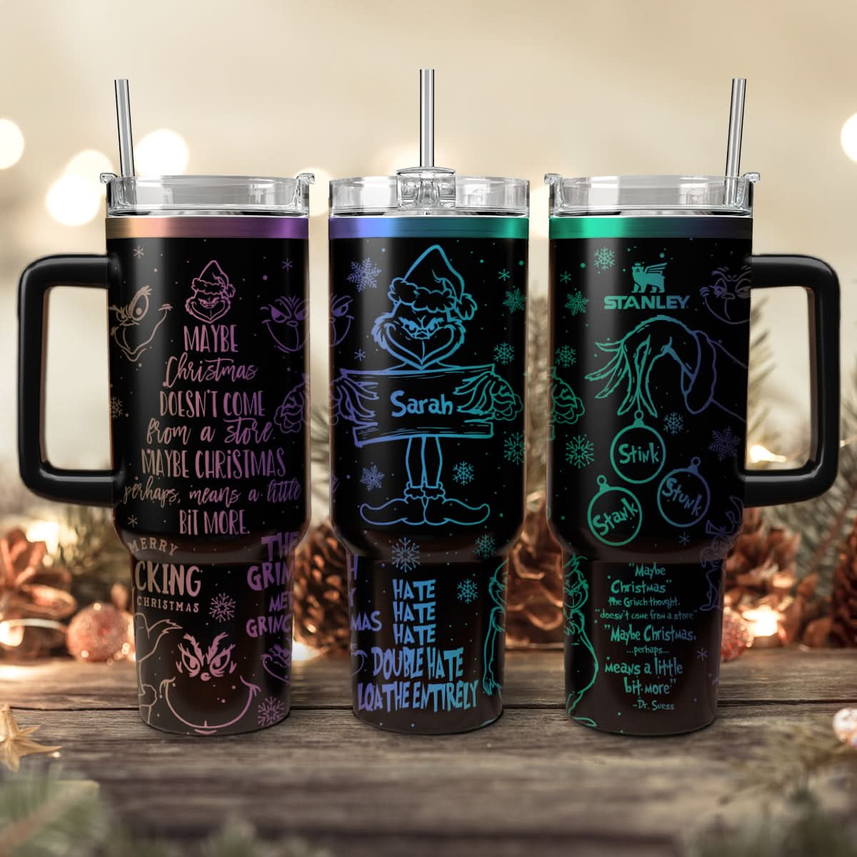 Custom Grinch 40oz Tumbler - 410QAHNTB009