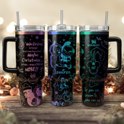 Custom Couple Grinch and Disney Mouse 40oz Tumbler - 410QAHNTB038