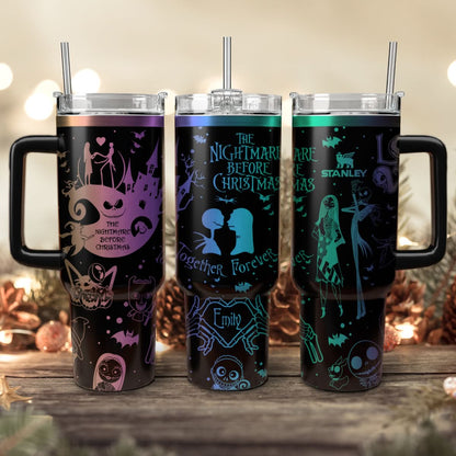 Couple Custom Nightmare 40oz Tumbler - 410TTHNTB036